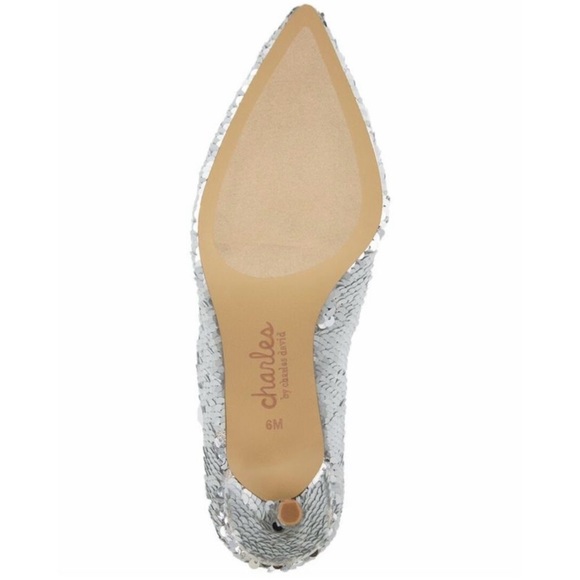 Charles David Silver Sequin ankle booties - Picture 5 of 15